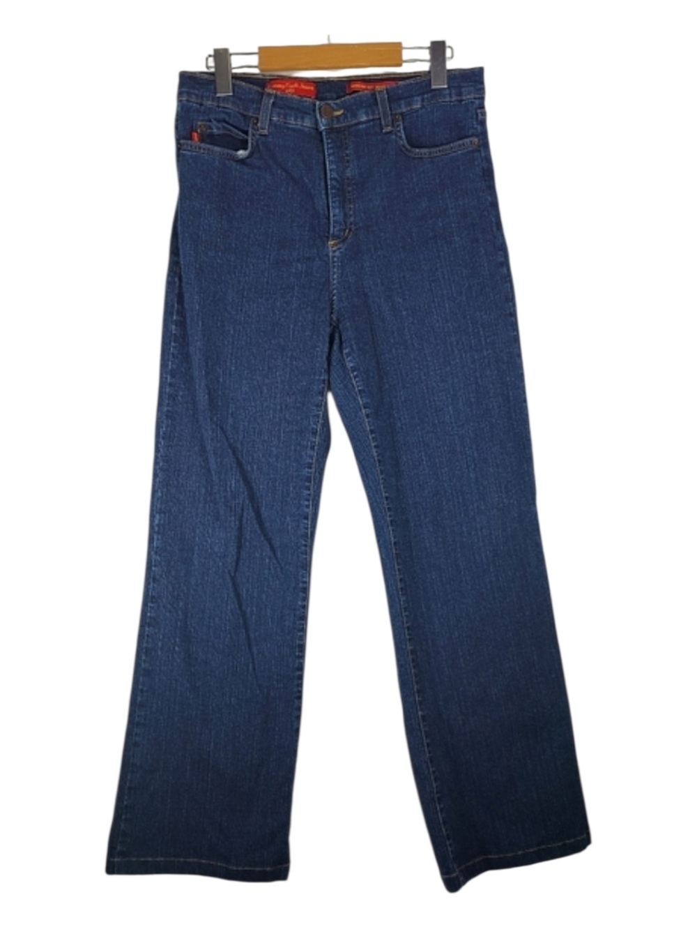 NYDJ Straight Leg Jeans Size 10 Blue Tummy Tuck Lift Tuck Slimming Denim